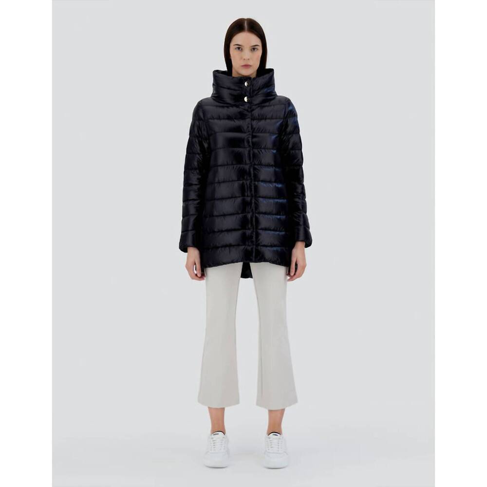 NEW HERNO amelia a-shape jacket in black